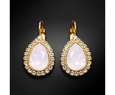 Diamond Sky Jewelry Auskarai „Celestial Drop (Rose Vanduo Opal)“ su Swarovski® kristalais