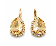 Diamond Sky Jewelry Auskarai „Celestial Drop III (Golden Shadow)“ su Swarovski® kristalais