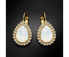 Diamond Sky Jewelry Auskarai „Celestial Drop (Baltas Opal)“ su Swarovski® kristalais