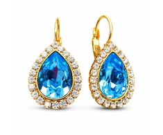 Diamond Sky Jewelry Auskarai „Celestial Drop (Aquamarine Mėlyna)“ su Swarovski® kristalais
