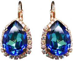 Diamond Sky Jewelry Auskarai „Celestial Drop III (Bermuda Mėlyna)“ su Swarovski® kristalais