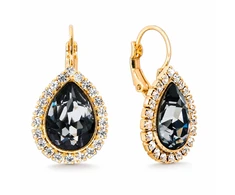 Diamond Sky Jewelry Auskarai „Celestial Drop (Sidabrinis Night)“ su Swarovski® kristalais