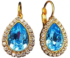 Diamond Sky Jewelry Auskarai „Celestial Drop (Aquamarine Mėlyna)“ su Swarovski® kristalais