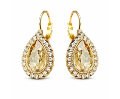 Diamond Sky Jewelry Auskarai „Celestial Drop (Golden Shadow)“ su Swarovski® kristalais