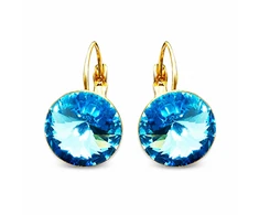 Diamond Sky Jewelry Auskarai „Clarice II (Aquamarine Mėlyna)“ su Swarovski® kristalais