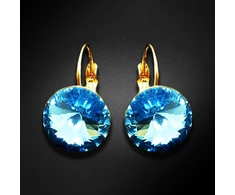 Diamond Sky Jewelry Auskarai „Clarice II (Aquamarine Mėlyna)“ su Swarovski® kristalais