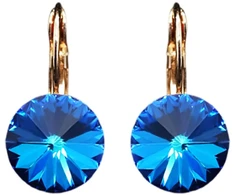Diamond Sky Jewelry Auskarai „Clarice II (Bermuda Mėlyna)“ su Swarovski® kristalais