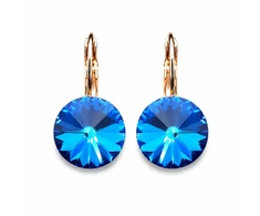 Diamond Sky Jewelry Auskarai „Clarice II (Bermuda Mėlyna)“ su Swarovski® kristalais