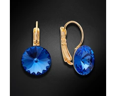 Diamond Sky Jewelry Auskarai „Clarice II (Sapphire)“ su Swarovski® kristalais