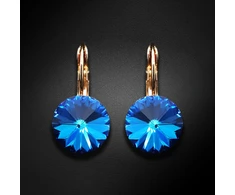 Diamond Sky Jewelry Auskarai „Clarice II (Bermuda Mėlyna)“ su Swarovski® kristalais