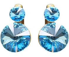 Diamond Sky Jewelry Auskarai „Clarice IV (Aquamarine Mėlyna)“ su Swarovski® kristalais