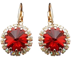 Diamond Sky Jewelry Auskarai „Clarice IX (Scarlet)“ su Swarovski® kristalais