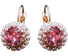 Diamond Sky Jewelry Auskarai „Clarice IX (Light Rose)“ su Swarovski® kristalais