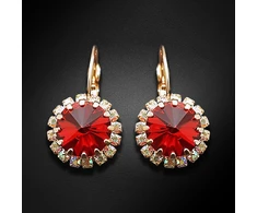 Diamond Sky Jewelry Auskarai „Clarice IX (Scarlet)“ su Swarovski® kristalais