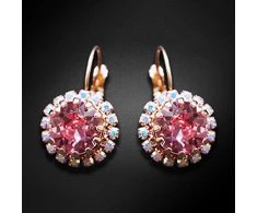 Diamond Sky Jewelry Auskarai „Clarice IX (Light Rose)“ su Swarovski® kristalais