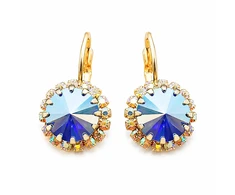 Diamond Sky Jewelry Auskarai „Clarice IX (Sapphire Shimmer)“ su Swarovski® kristalais