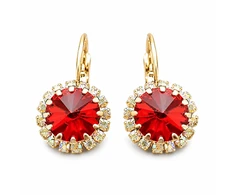 Diamond Sky Jewelry Auskarai „Clarice IX (Scarlet)“ su Swarovski® kristalais