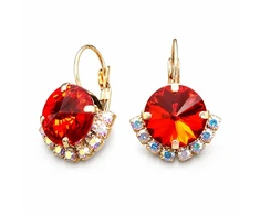 Diamond Sky Jewelry Auskarai „Clarice V (Light Siam)“ su Swarovski® kristalais