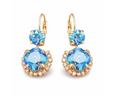 Diamond Sky Jewelry Auskarai „Clarice VI (Light Sapphire Shimmer)“ su Swarovski® kristalais