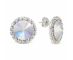 Diamond Sky Jewelry Auskarai „Clarice X (Aurora Borealis)“ su Preciosa® kristalais