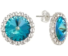 Diamond Sky Jewelry Auskarai „Clarice X (Bermuda Mėlyna)“ su Preciosa® kristalais