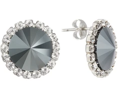 Diamond Sky Jewelry Auskarai „Clarice X (Jet Hematite)“ su Preciosa® kristalais