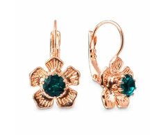 Diamond Sky Jewelry Auskarai „Colorful Splendor (Emerald)“ su Swarovski® kristalais
