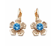 Diamond Sky Jewelry Auskarai „Colorful Splendor (Aquamarine Mėlyna)“ su Swarovski® kristalais