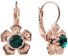 Diamond Sky Jewelry Auskarai „Colorful Splendor (Emerald)“ su Swarovski® kristalais