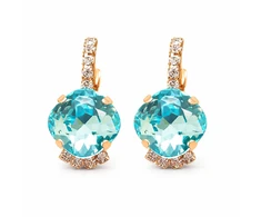 Diamond Sky Jewelry Auskarai „Crete (Aqua Bohemica)“ su Preciosa® kristalais