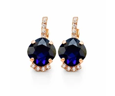 Diamond Sky Jewelry Auskarai „Crete (Dark Indigo)“ su Preciosa® kristalais