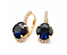 Diamond Sky Jewelry Auskarai „Crete (Dark Indigo)“ su Preciosa® kristalais