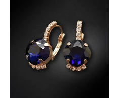 Diamond Sky Jewelry Auskarai „Crete (Dark Indigo)“ su Preciosa® kristalais