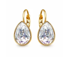 Diamond Sky Jewelry Auskarai „Crystal Drop (Baltas Patina)“ su Swarovski® kristalais