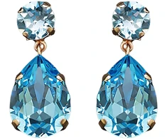 Diamond Sky Jewelry Auskarai „Crystal Drop IV (Aquamarine Mėlyna)“ su Swarovski® kristalais