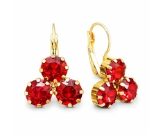 Diamond Sky Jewelry Auskarai „Crystal Lady II (Scarlet)“ su Swarovski® kristalais