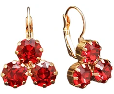 Diamond Sky Jewelry Auskarai „Crystal Lady II (Scarlet)“ su Swarovski® kristalais