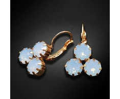 Diamond Sky Jewelry Auskarai „Crystal Lady II (Air Mėlyna Opal)“ su Swarovski® kristalais