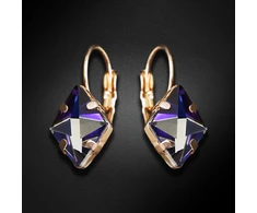 Diamond Sky Jewelry Auskarai „Crystal Rhombus III (Bermuda Mėlyna)“ su Swarovski® kristalais
