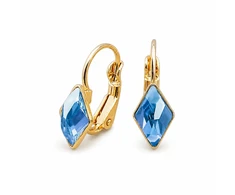 Diamond Sky Jewelry Auskarai „Crystal Rhombus IV (Aquamarine Mėlyna)“ su Swarovski® kristalais
