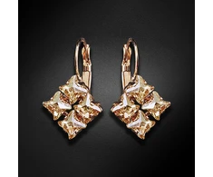 Diamond Sky Jewelry Auskarai „Crystal Twister (Golden Shadow)“ su Swarovski® kristalais