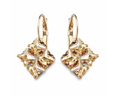 Diamond Sky Jewelry Auskarai „Crystal Twister (Golden Shadow)“ su Swarovski® kristalais