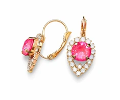 Diamond Sky Jewelry Auskarai „Diva (Lotus Rožinė DeLite)“ su Swarovski® kristalais