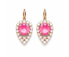 Diamond Sky Jewelry Auskarai „Diva (Lotus Rožinė DeLite)“ su Swarovski® kristalais