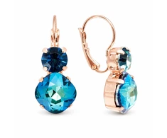 Diamond Sky Jewelry Auskarai „Glare (Bermuda Mėlyna)“ su Preciosa® kristalais