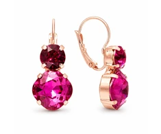 Diamond Sky Jewelry Auskarai „Glare (Fuchsia)“ su Preciosa® kristalais