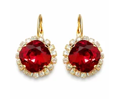 Diamond Sky Jewelry Auskarai „Glare III (Scarlet)“ su Swarovski® kristalais