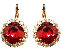 Diamond Sky Jewelry Auskarai „Glare III (Scarlet)“ su Swarovski® kristalais