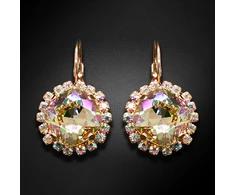 Diamond Sky Jewelry Auskarai „Glare III (Luminous Žalias)“ su Swarovski® kristalais
