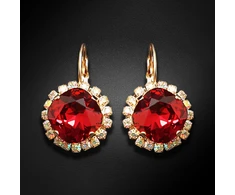 Diamond Sky Jewelry Auskarai „Glare III (Scarlet)“ su Swarovski® kristalais